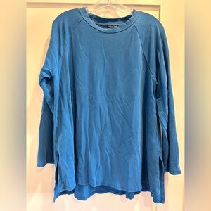 Eileen fisher soft cozy blue pullover shirt or lightweight sweater large